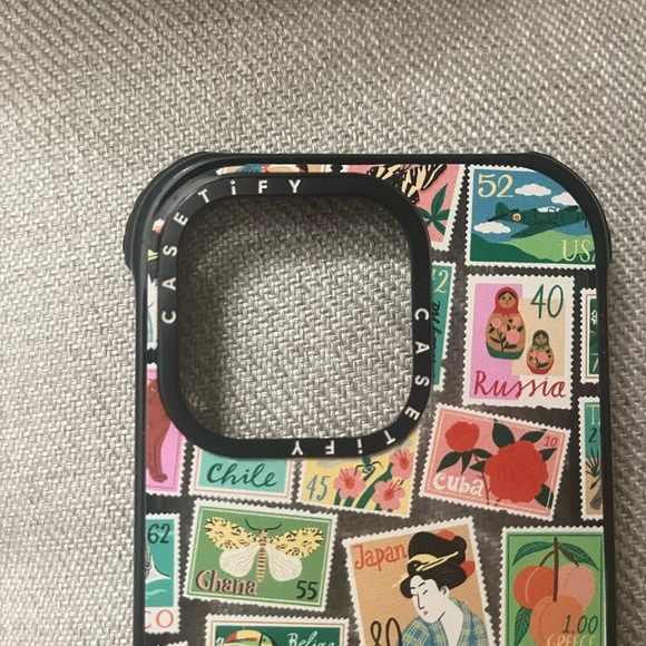 Casetify Iphone 14 Pro Colorful Stamp Patterned Women's Bag - Picture 2 of 2